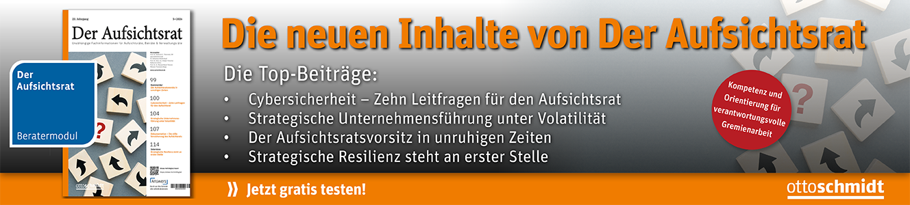 Der Aufsichtsrat Ausgabe 5- 2026 Desktop Banner
