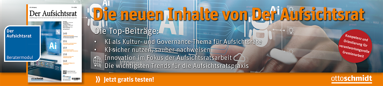 Der Aufsichtsrat Ausgabe 7-8 2026 Desktop Banner