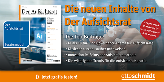 Der Aufsichtsrat Ausgabe 7-8 2026 Mobile Banner