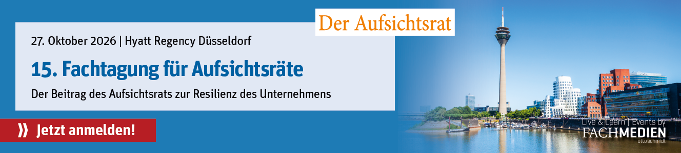 Fachtagung Aufsichtsräte 2026 - Desktop Banner